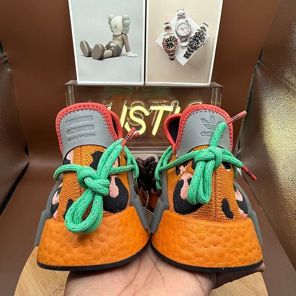 Adidas x Pharrell Williams HU NMD Animal Print Orange Size 10 NEW - Picture 8 of 10